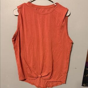 HALARA Women's Muscle Tee in Rust Orange